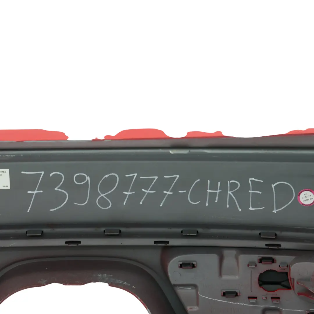 Mini F55 JCW Rear Bumper Complete Trim Panel Cover Chili Red - 851 - SKU 7398777-CHRED - Part number 7398777