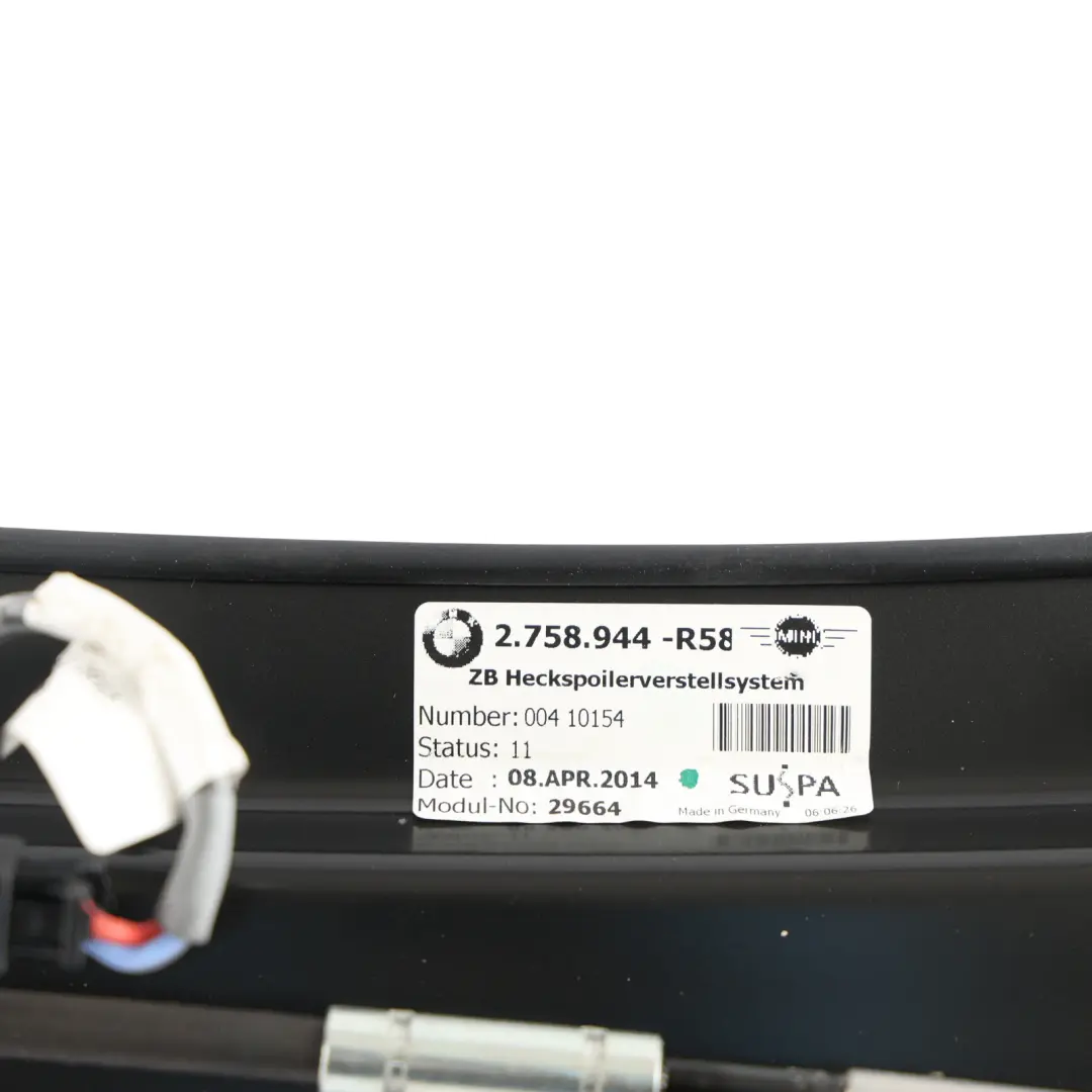 Spoiler - Eclipse Grey - B24 to Mini Coupe R58 Rear Electric Active with Part number 7400288 Mini Coupe R58 Rear Electric Active Spoiler - Eclipse Grey - B24 - SKU 7400288-ECG1 - Part number 7400288