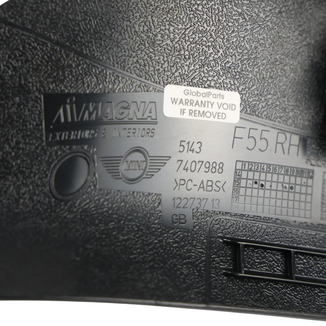 Mini Cooper One F55 A-Pillar Cover Trim Panel Right O/S Black - SKU 7408002-1 - Part number 7408002