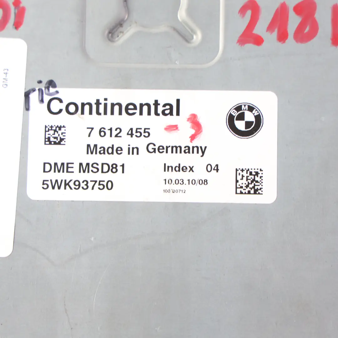 N53B30A 272HP Kit Calculateur Moteur DME Automatique pour BMW E93 LCI à propos du numéro de pièce 7612455 BMW E93 LCI N53B30A 272HP Kit Calculateur Moteur DME Automatique - SKU 7612455-3 - Numéro de pièce 7612455