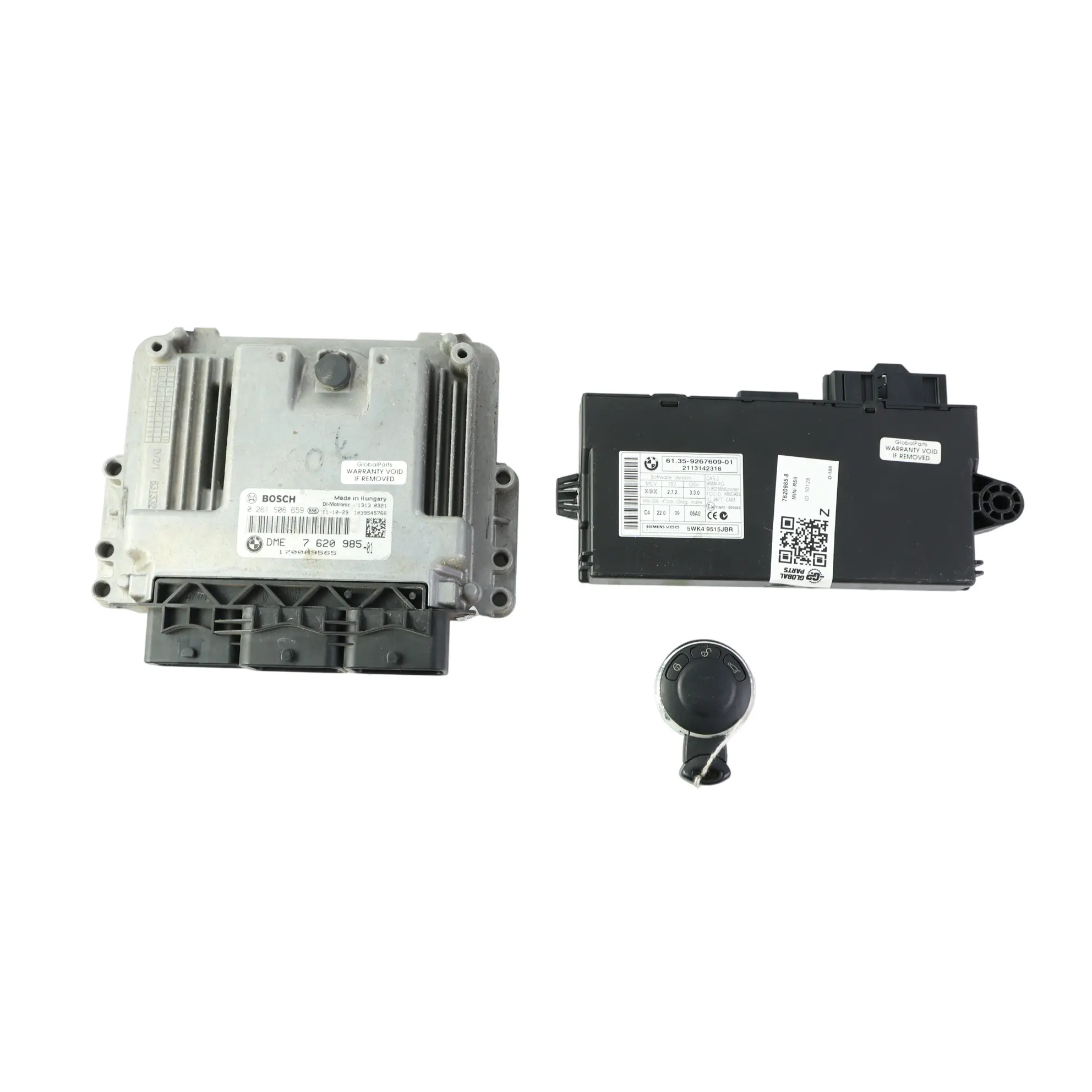 Mini R58 Cooper S N18 1.6 184HP ECU Kit Unit DME 7620985 CAS3 + Key Manual