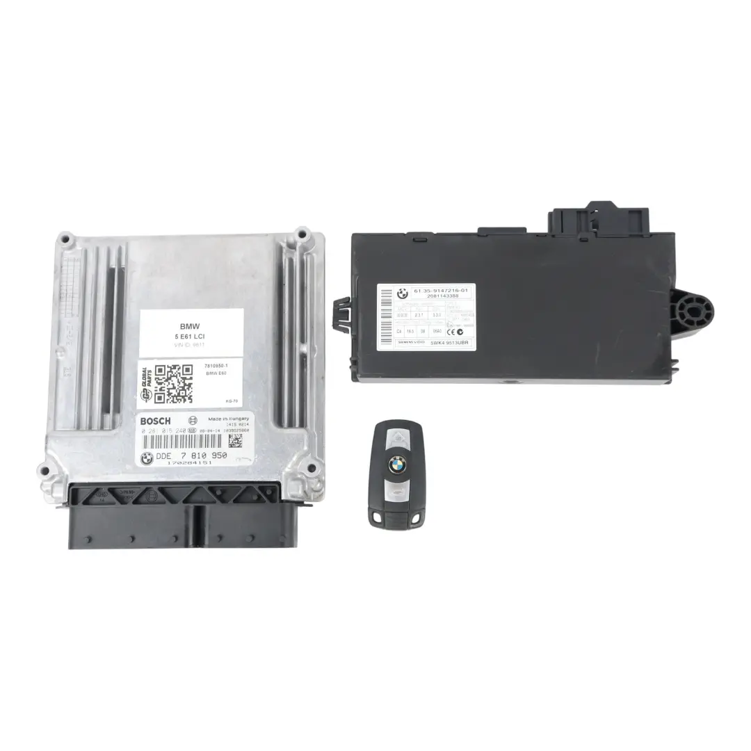 BMW E60 E61 LCI 530d M57N2 Zestaw ECU DDE CAS3 + Kluczyk Automat - SKU 7810950-1 - Numer Części 7810950