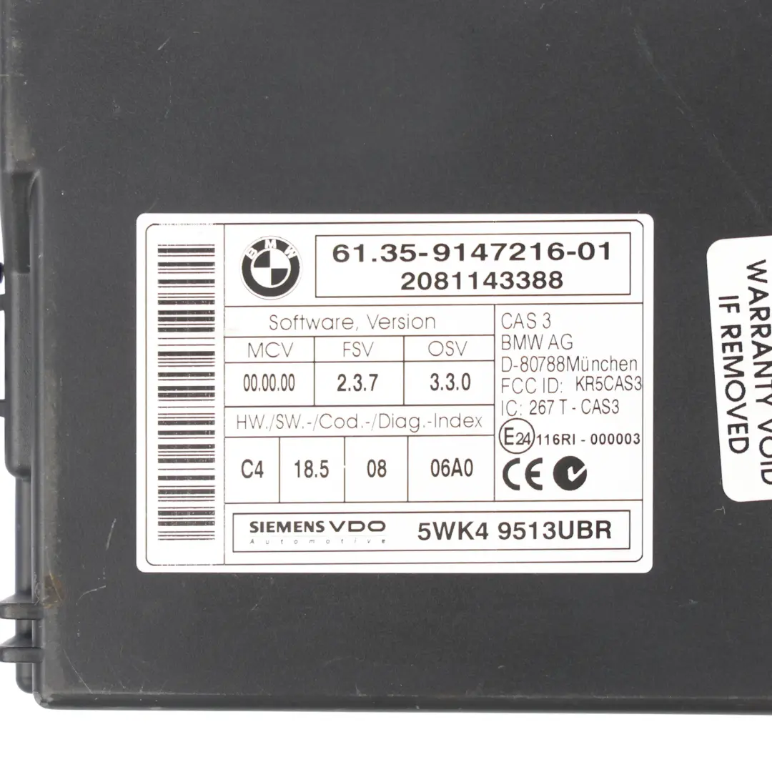 BMW E60 E61 LCI 530d M57N2 235HP ECU Motore DDE CAS3 Automatico - SKU 7810950-1 - Numero di parte 7810950