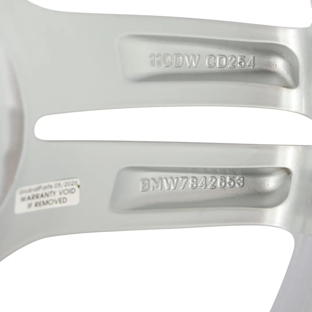 Alloy Rim M Double Spoke 351 9J 19" ET:44 to BMW F10 F12 Silver Rear Wheel with Part number 7842653 BMW F10 F12 Silver Rear Wheel Alloy Rim M Double Spoke 351 9J 19" ET:44 - SKU 7842653-10 - Part number 7842653
