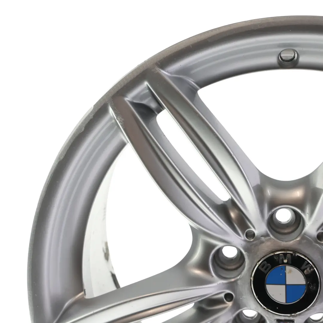 Alloy Rim M Double Spoke 351 Silver 9J 19" ET:44 to BMW F10 F12 Rear Wheel with Part number 7842653 BMW F10 F12 Rear Wheel Alloy Rim M Double Spoke 351 Silver 9J 19" ET:44 - SKU 7842653-7 - Part number 7842653