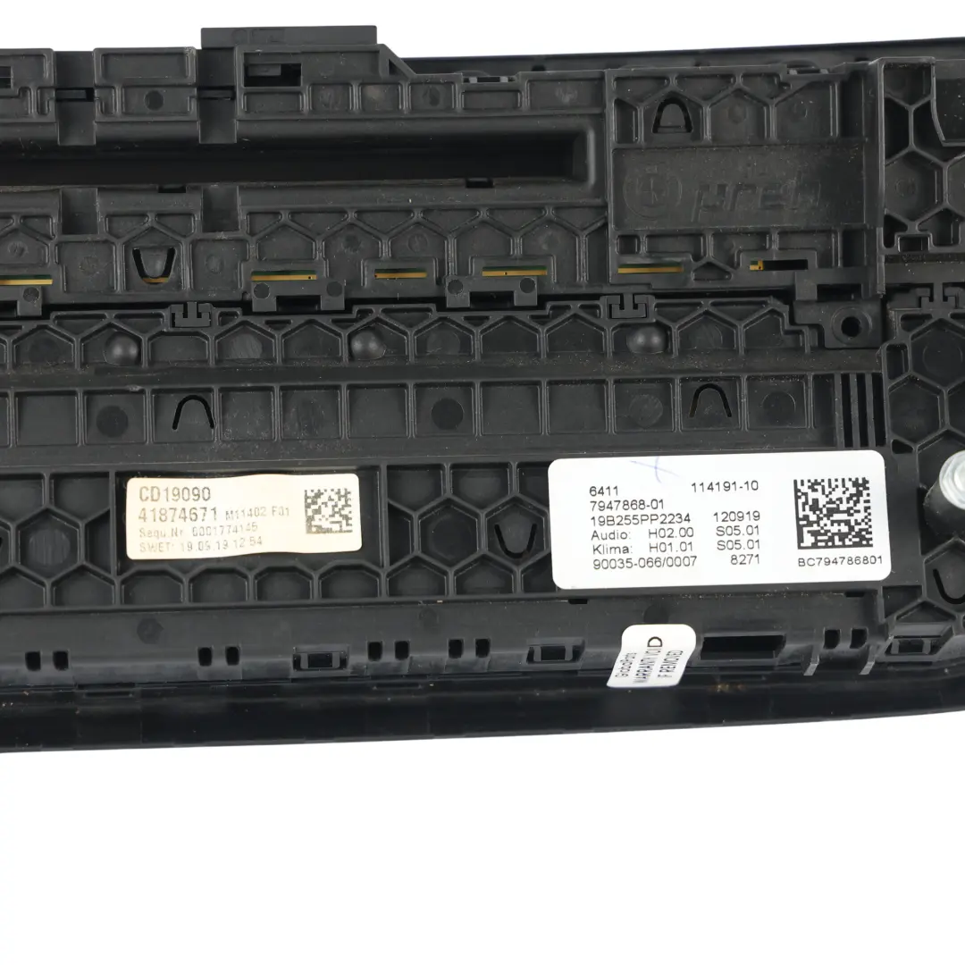 BMW F90 G01 G07 G30 G31 G32 Panel Control Climatizador - SKU 7947868 - Número de pieza 7947868