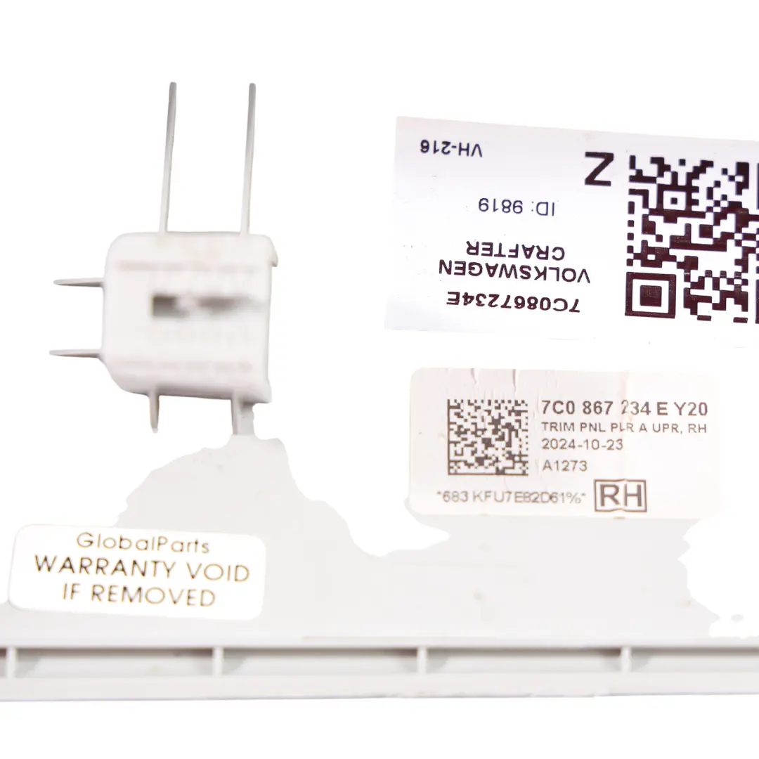 Volkswagen Crafter SY Moldura Columna Pilar A Panel Gris Derecho - SKU 7C0867234E - Número de pieza 7C0867234E
