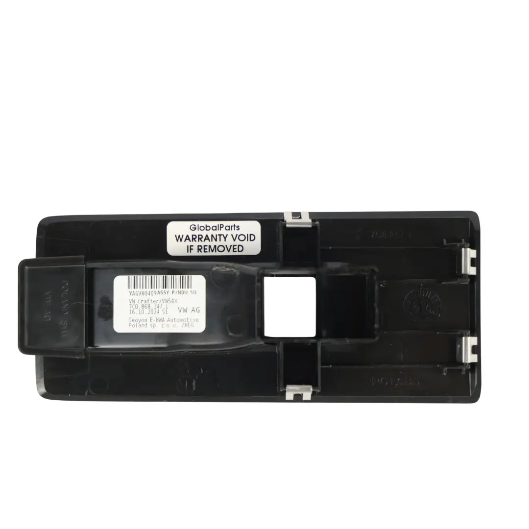 Volkswagen Crafter MK2 Cache Interrupteur Vitre Porte Avant Passager - SKU 7C0868247L - Numéro de pièce 7C0868247L