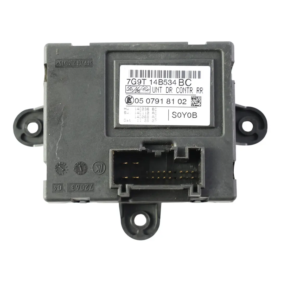 Land Rover Freelander 2 L359 Module Porte Arrière Gauche Droite - SKU 7G9T-14B534-BC - Numéro de pièce 7G9T-14B534-BC