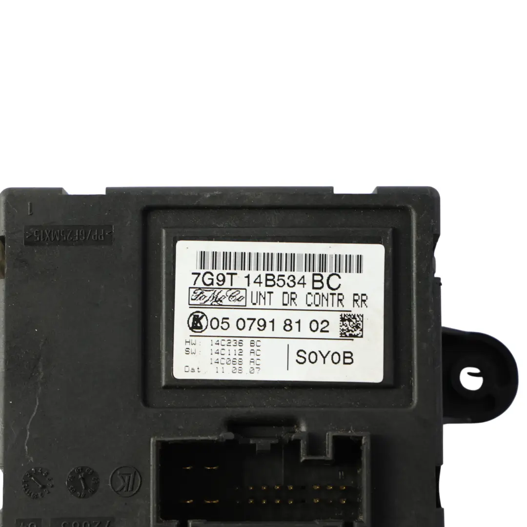 Land Rover Freelander 2 L359 Module Porte Arrière Gauche Droite - SKU 7G9T-14B534-BC - Numéro de pièce 7G9T-14B534-BC