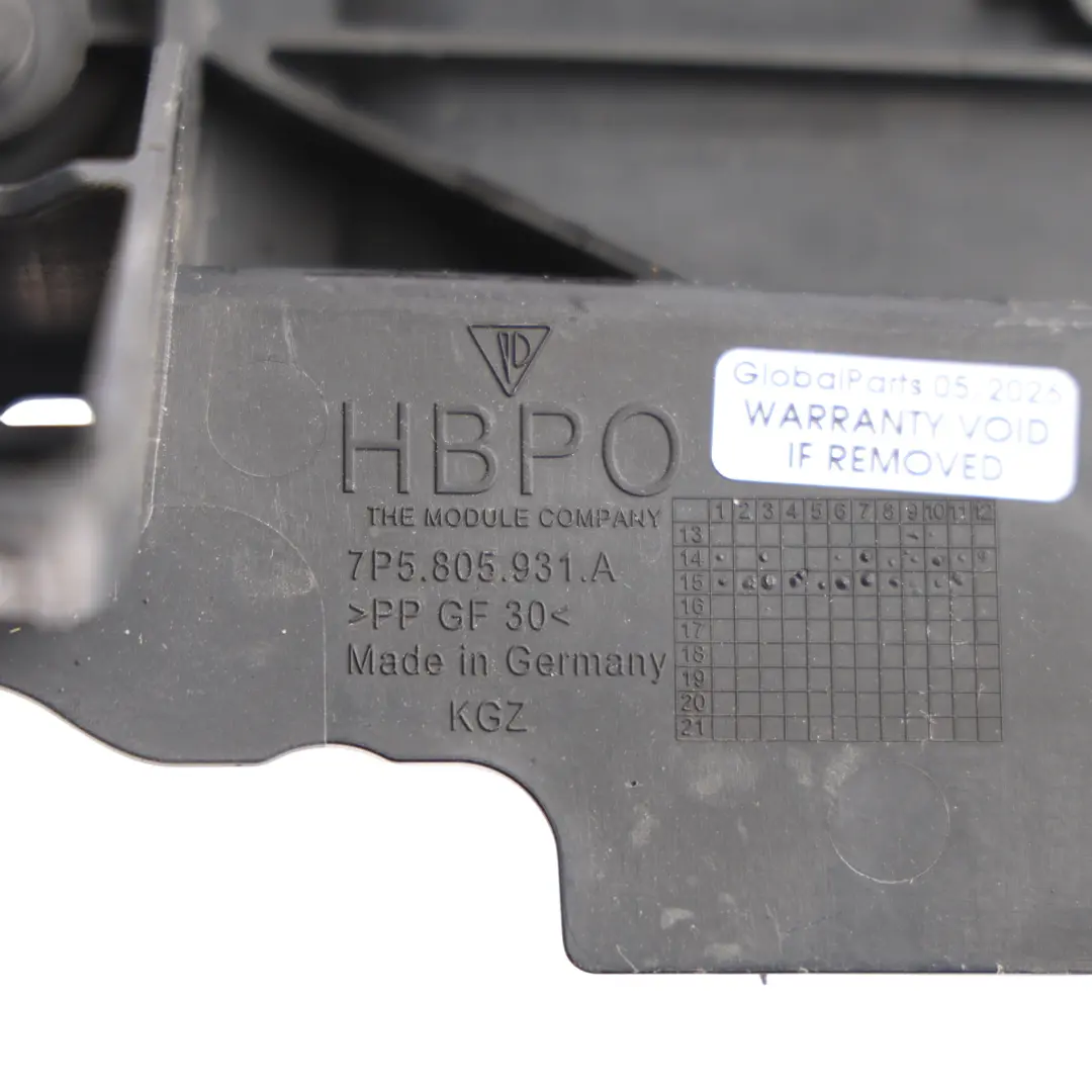 Front Bumper Mount Bracket Centre Support to Porsche Cayenne 92A with Part number 7P5805931A Porsche Cayenne 92A Front Bumper Mount Bracket Centre Support - SKU 7P5805931A - Part number 7P5805931A