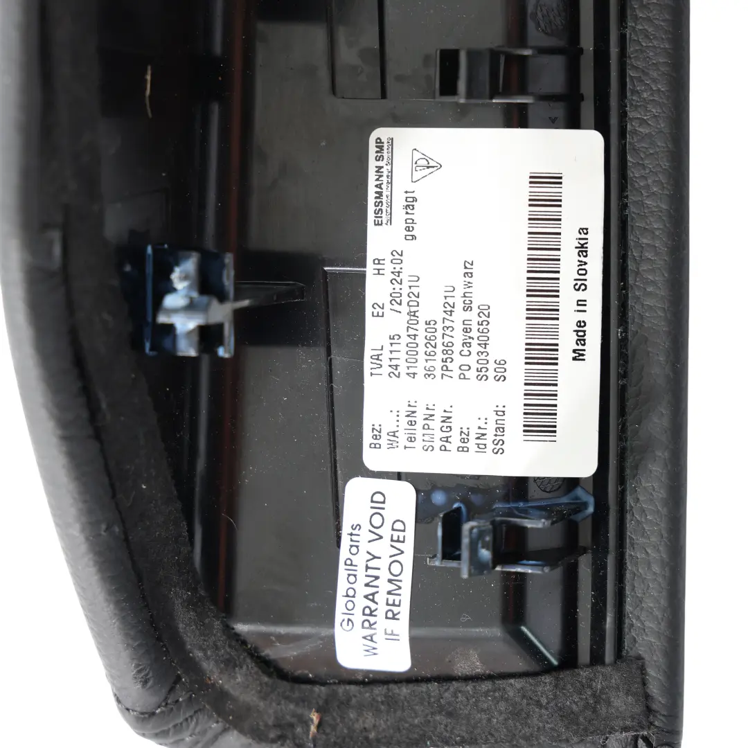Porsche Cayenne 92A Panneau Porte Arrière Accoudoir Couvercle Droit - SKU 7P5867374-1 - Numéro de pièce 7P5867374