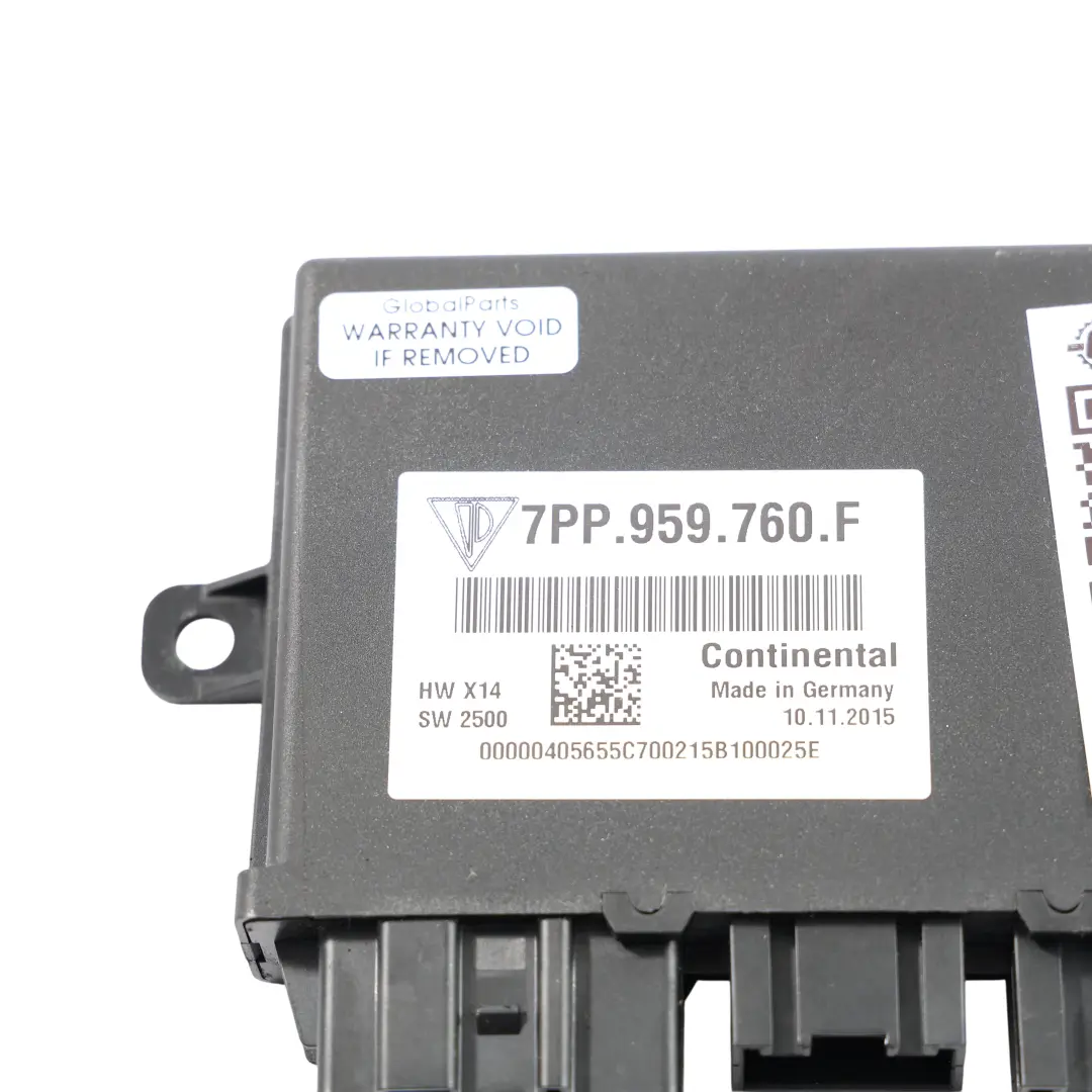 Porsche Cayenne S 92A Module Commande Mémoire Siège Avant ECU - SKU 7PP959760F - Numéro de pièce 7PP959760F