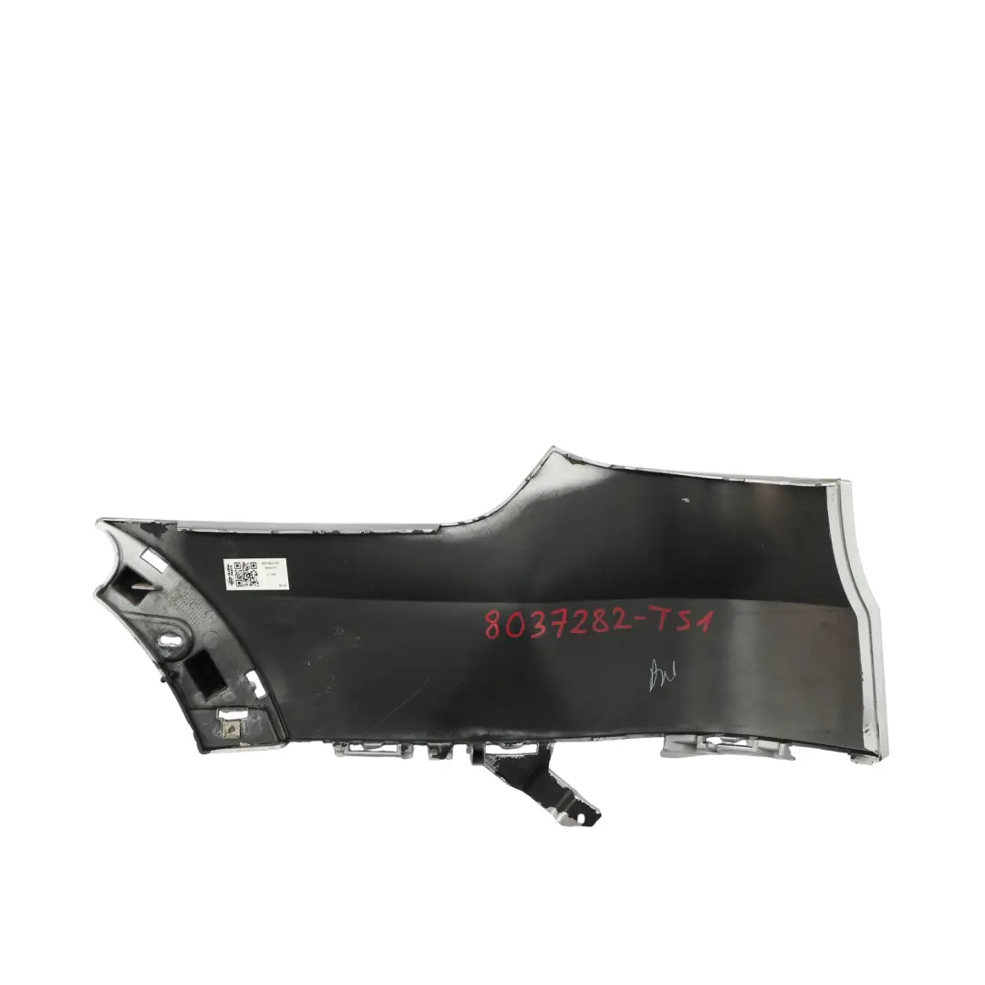 Bumper Right O/S Lateral Trim Panel Titan Silver 354 to BMW X5 E70 M Sport Rear with Part number 8037282 BMW X5 E70 M Sport Rear Bumper Right O/S Lateral Trim Panel Titan Silver 354 - SKU 8037282-TS1 - Part number 8037282