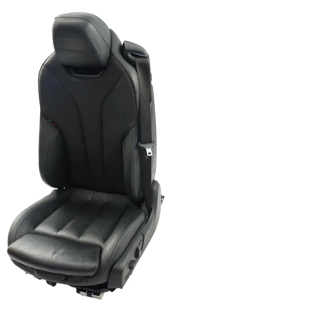 BMW F33 Cabriolet Siège Avant Gauche M Sport Chauffant Électrique Cuir Noir Bleu - SKU 8062619-2 - Numéro de pièce 8062619