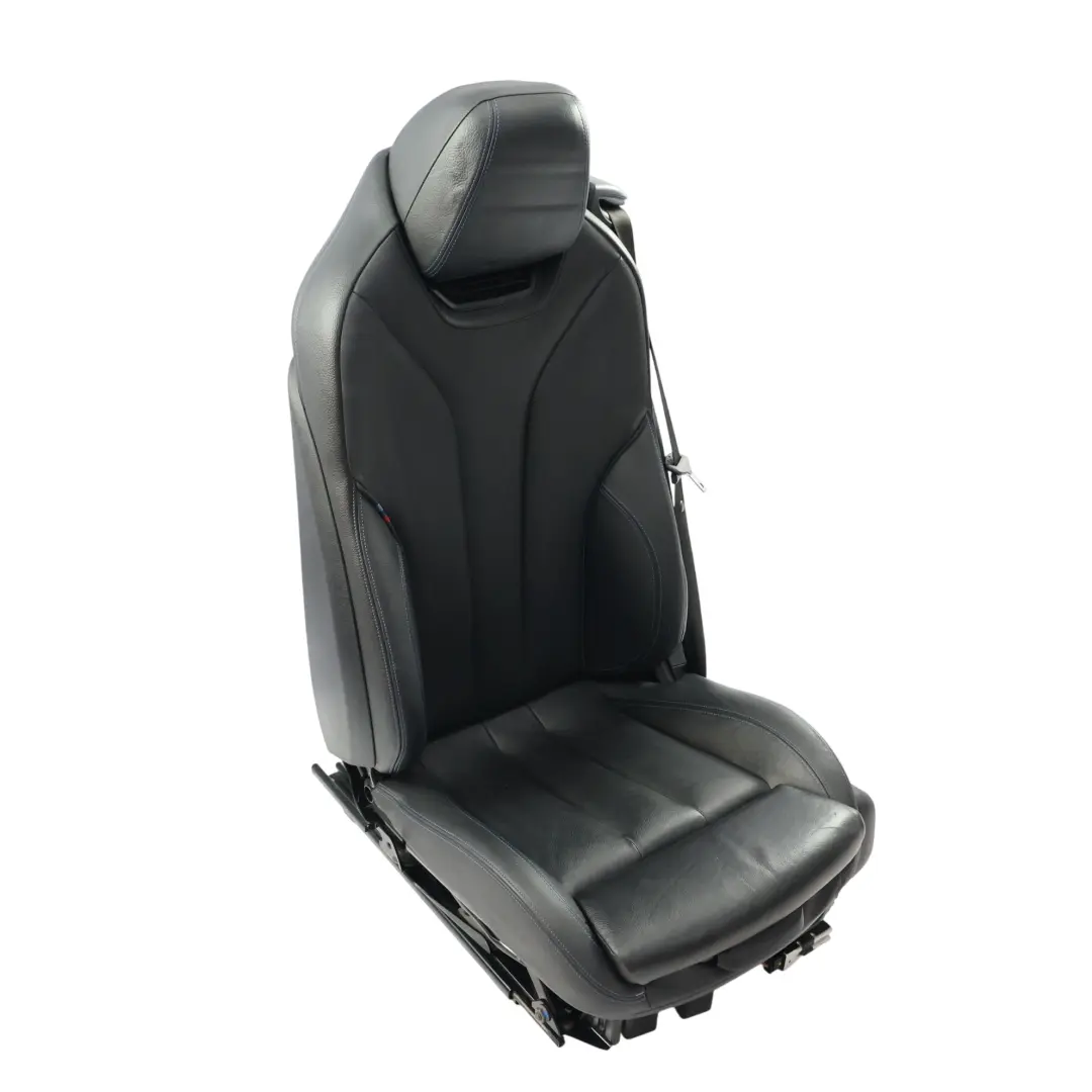 Front Seat M Sport Heated Electric Leather Black Blue Left N/S to BMW F33 Cabrio with Part number 8062619 BMW F33 Cabrio Front Seat M Sport Heated Electric Leather Black Blue Left N/S - SKU 8062619-2 - Part number 8062619