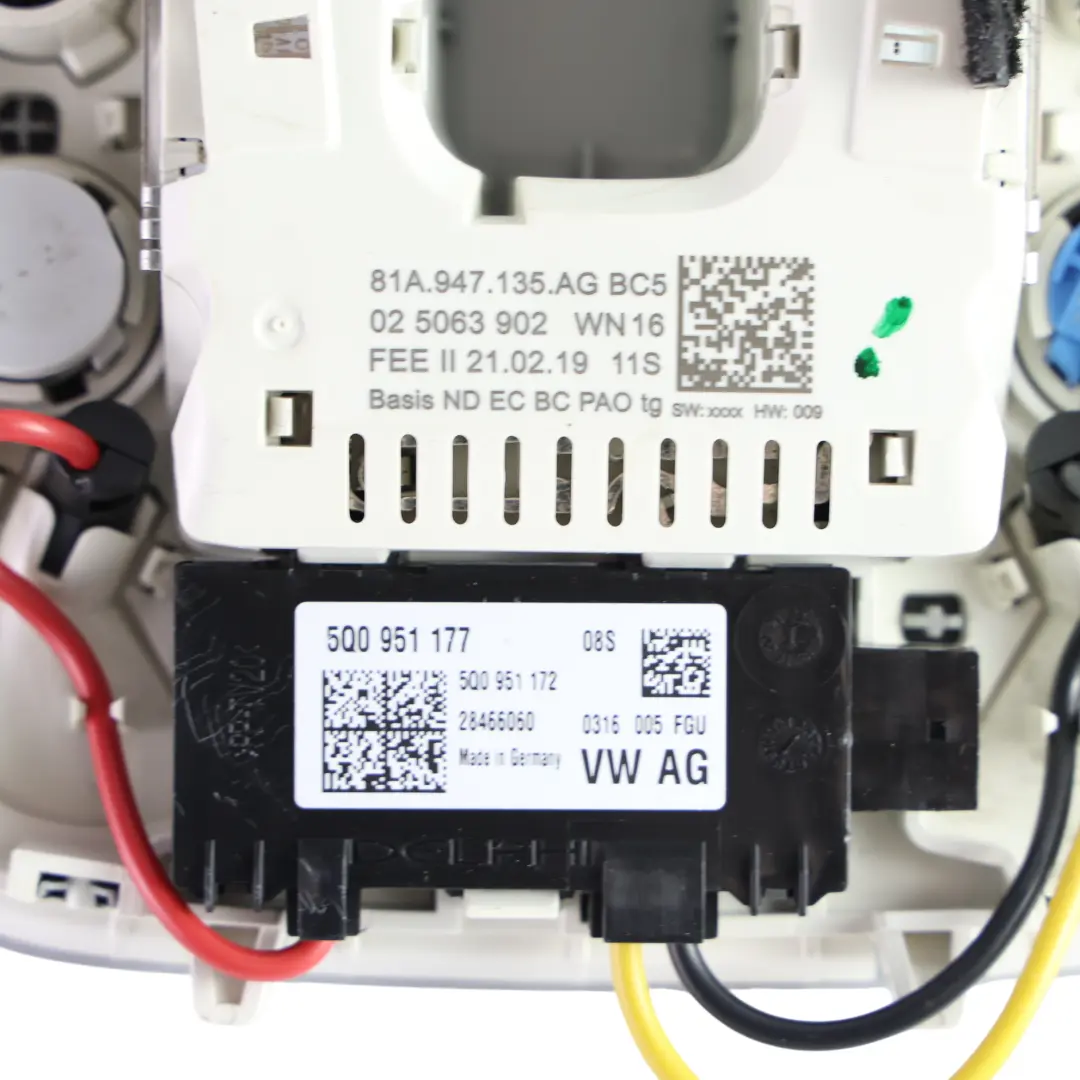 Audi A1 MK2 GB Dach Schalter Blende Leselampe Innenleuchte - SKU 81A947135AG - Teilenummer 81A947135AG