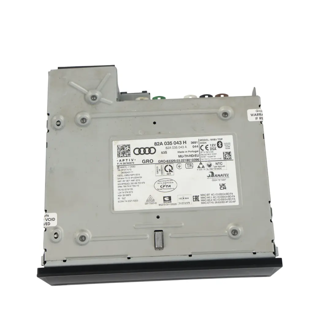 Audi RSQ3 F3 Navigation Infotainment System Nav Unit Computer ECU - SKU 82A035043H - Part number 82A035043H