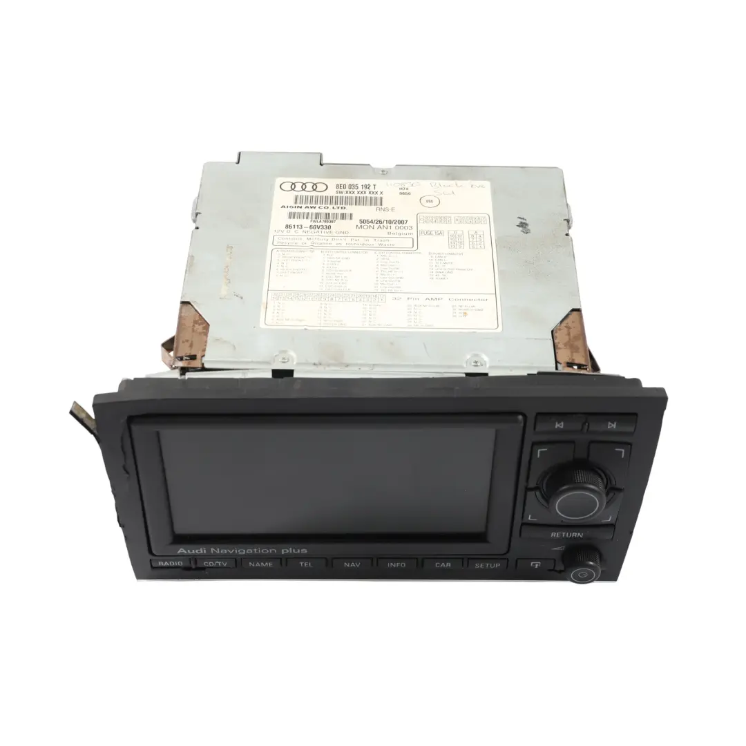Unidad Radio Navegación Audio CD Multimedia para Audi A4 S4 RS4 B7 con número de pieza 8E0035192T Audi A4 S4 RS4 B7 Unidad Radio Navegación Audio CD Multimedia - SKU 8E0035192T-2 - Número de pieza 8E0035192T
