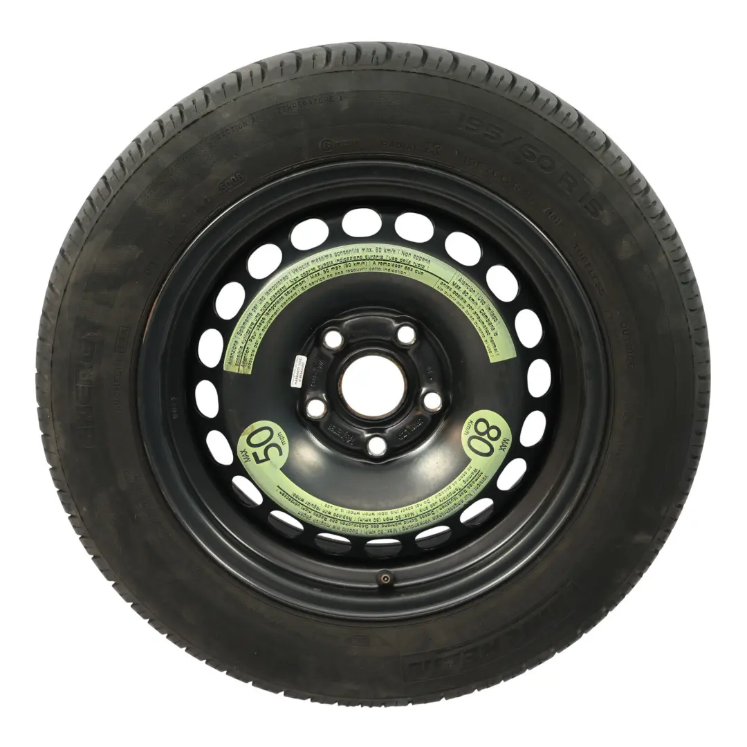 Audi A4 B7 Reserverad Kompakt Stahlfelge R15 6,5J Michelin 195/65 - SKU 8E0601027E-1 - Teilenummer 8E0601027E
