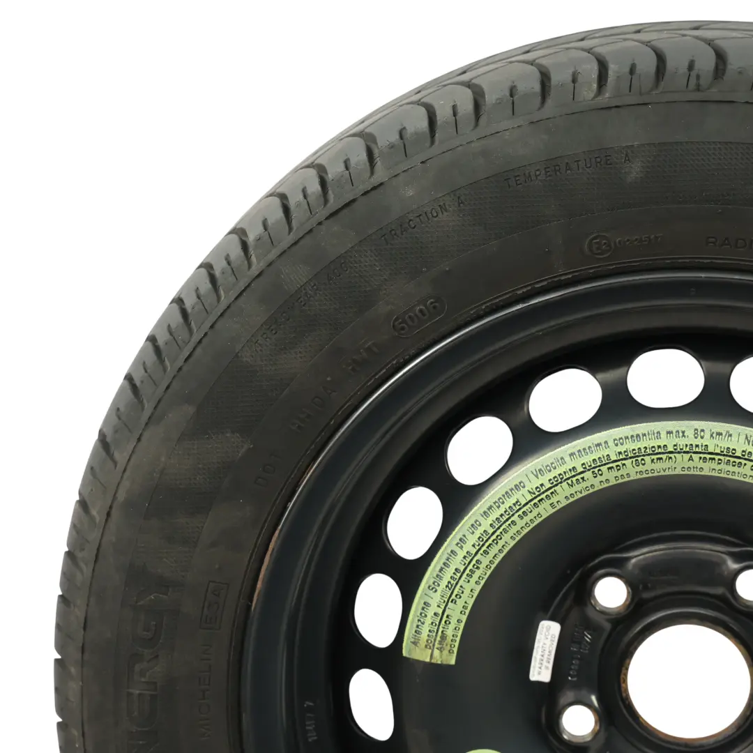 Audi A4 B7 Spare Wheel Compact Steel Wheel R15 6,5J Michelin 195/65 - SKU 8E0601027E-1 - Part number 8E0601027E