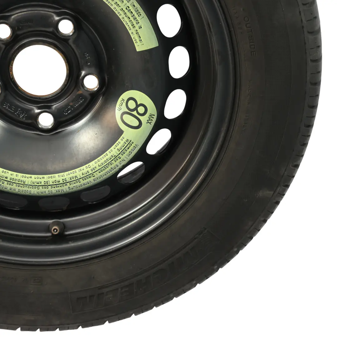Audi A4 B7 Roue de Secours Compacte Acier R15 6,5J Michelin 195/65 - SKU 8E0601027E-1 - Numéro de pièce 8E0601027E