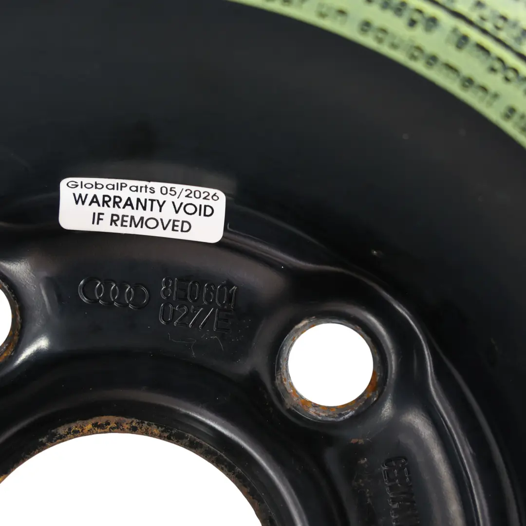 Audi A4 B7 Spare Wheel Compact Steel Wheel R15 6,5J Michelin 195/65 - SKU 8E0601027E-1 - Part number 8E0601027E