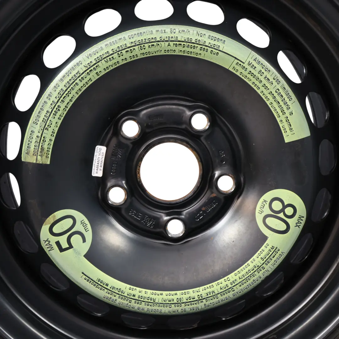 Spare Wheel Compact Steel Wheel R15 6,5J Michelin 195/65 to Audi A4 B7 with Part number 8E0601027E Audi A4 B7 Spare Wheel Compact Steel Wheel R15 6,5J Michelin 195/65 - SKU 8E0601027E-1 - Part number 8E0601027E