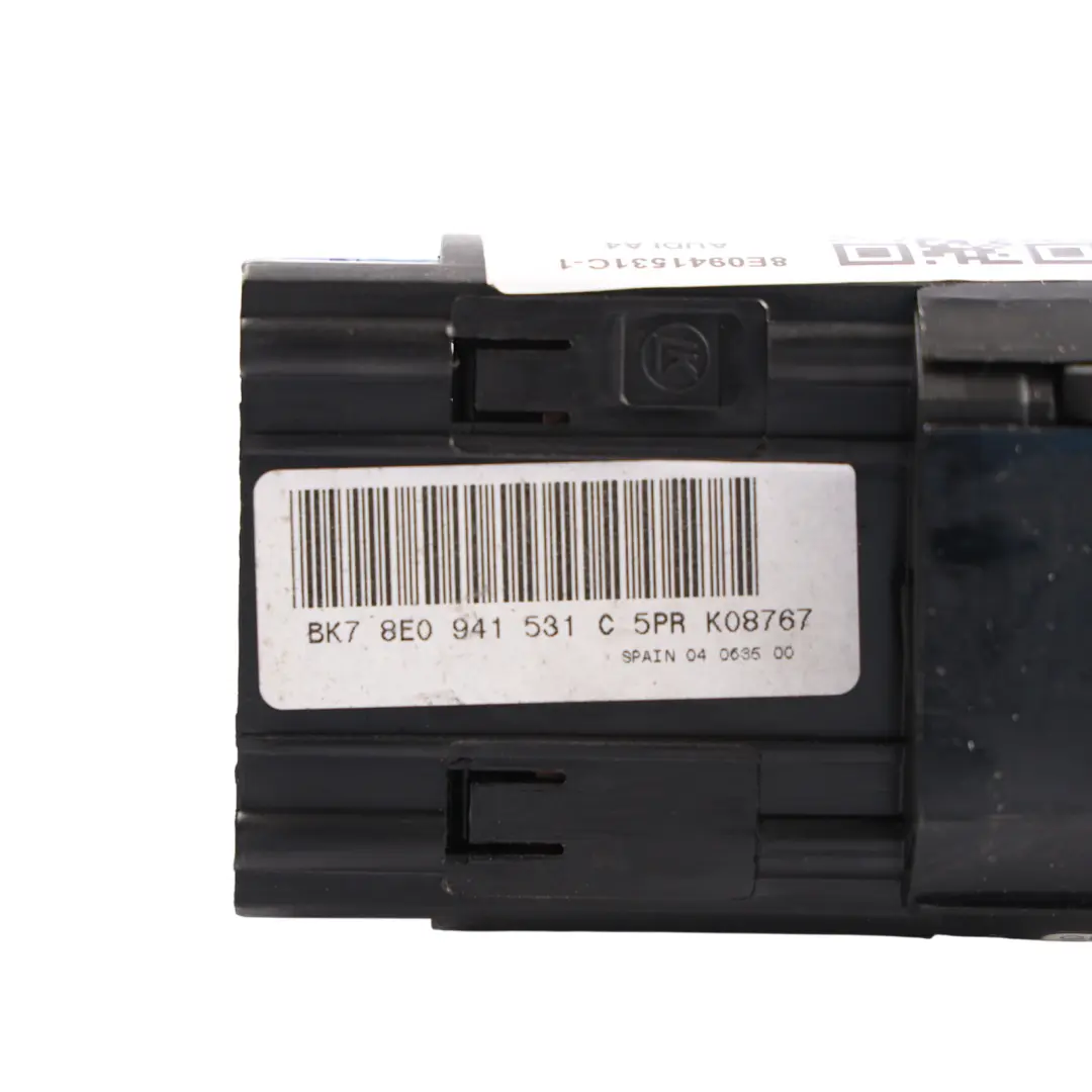 Unité Commande Interrupteur Phare Antibrouillard pour Audi A4 B8 à propos du numéro de pièce 8E0941531C Audi A4 B8 Unité Commande Interrupteur Phare Antibrouillard - SKU 8E0941531C-1 - Numéro de pièce 8E0941531C