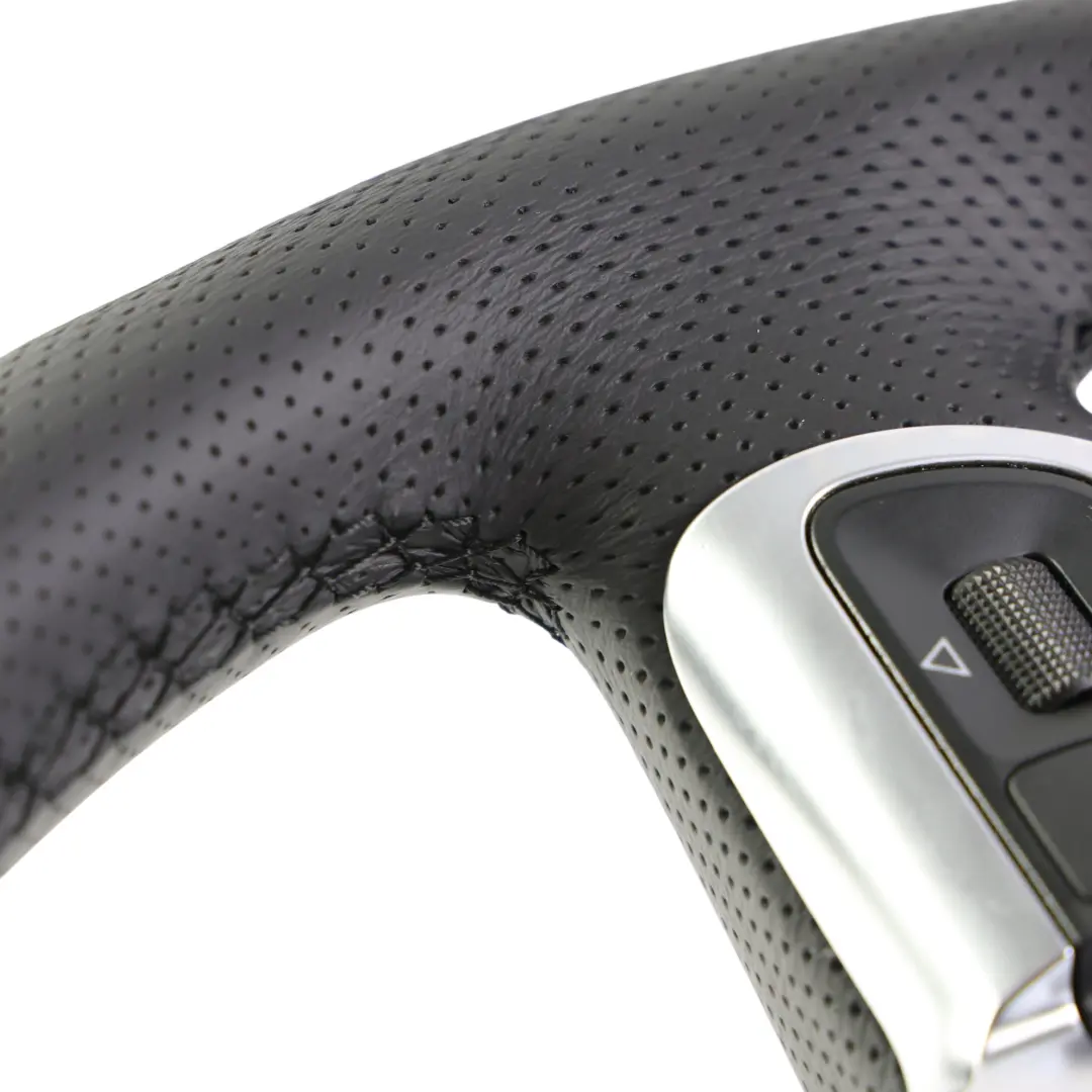 Audi TT 8J MK2 Steering Wheel NEW Black Leather Flat Bottom - SKU 8J0419091B-4 - Part number 8J0419091B