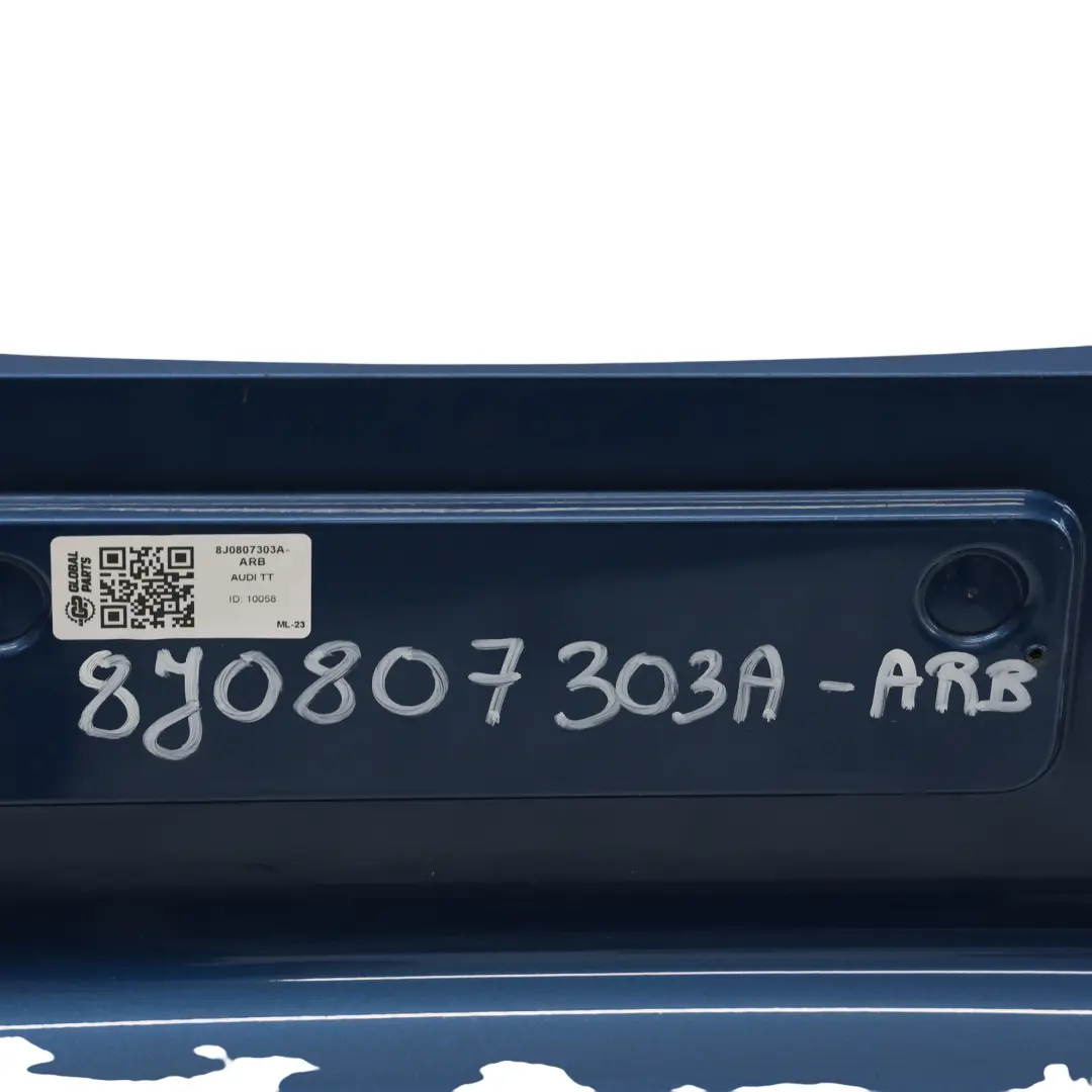 Audi TT 8J Zderzak Tylny Osłona Aruba Niebieski Perłowy X5V - SKU 8J0807303A-ARB - Numer Części 8J0807303A