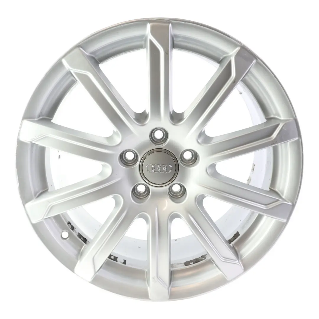 Audi A4 B8 8K Silberne Alufelge 18" 8J ET:47 10-Speiche - SKU 8K0601025CB-1 - Teilenummer 8K0601025CB