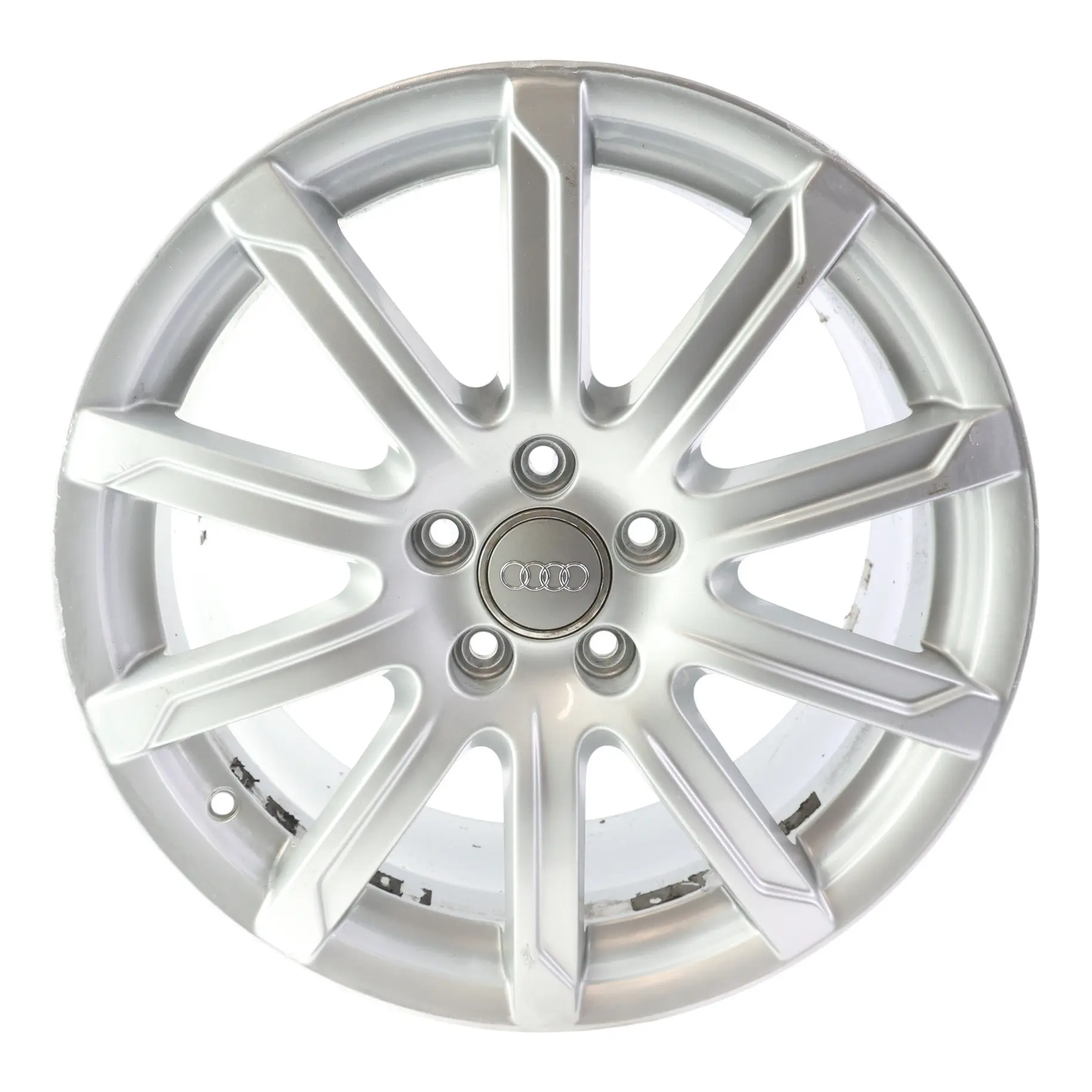 Audi A4 B8 8K Silver Wheel Alloy Rim 18" 8J ET:47 10-Spoke 8K0601025CB