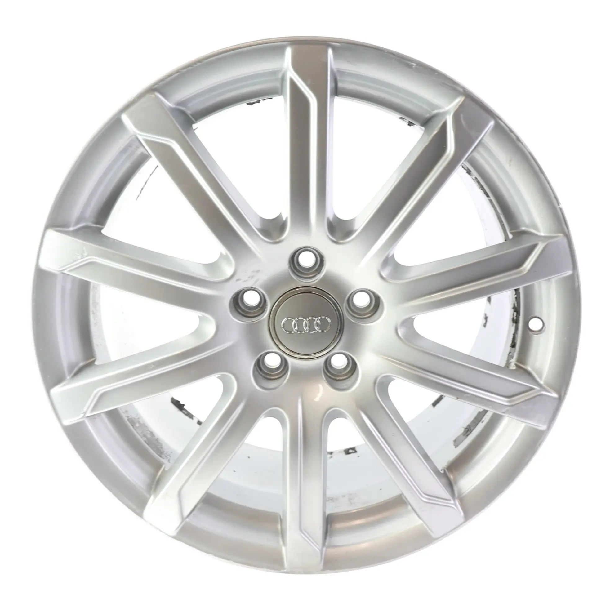 Audi A4 B8 8K Silver Wheel Alloy Rim 18" 8J ET:47 10-Spoke 8K0601025CB