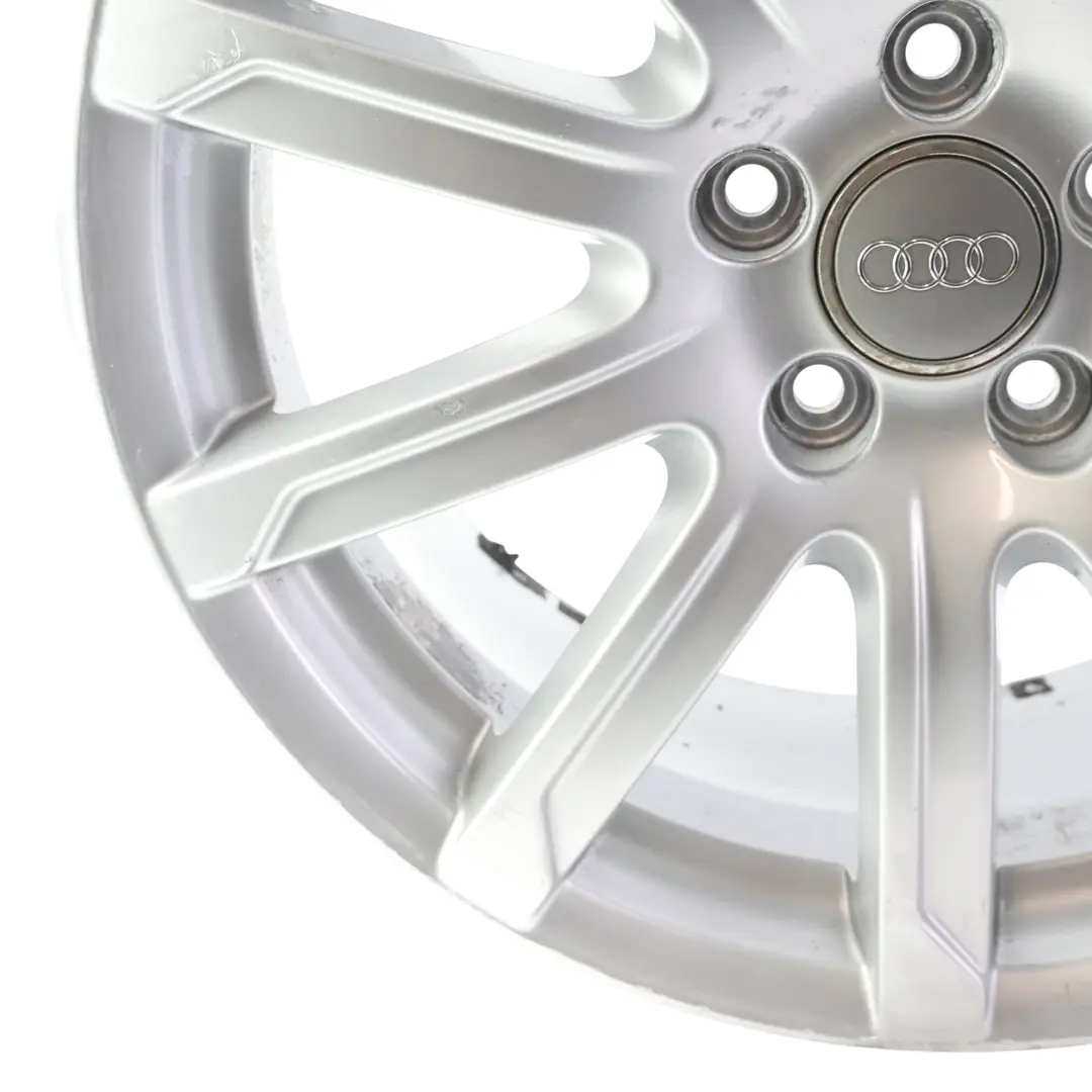 Audi A4 B8 8K Silver Wheel Alloy Rim 18" 8J ET:47 10-Spoke - SKU 8K0601025CB-2 - Part number 8K0601025CB