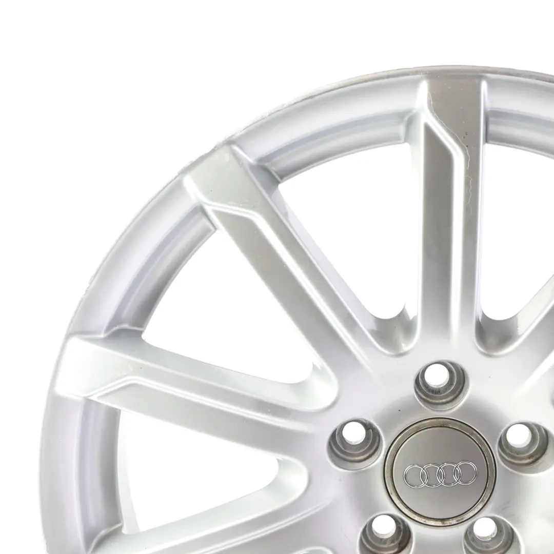 Audi A4 B8 8K Silver Wheel Alloy Rim 18" 8J ET:47 10-Spoke - SKU 8K0601025CB-3 - Part number 8K0601025CB