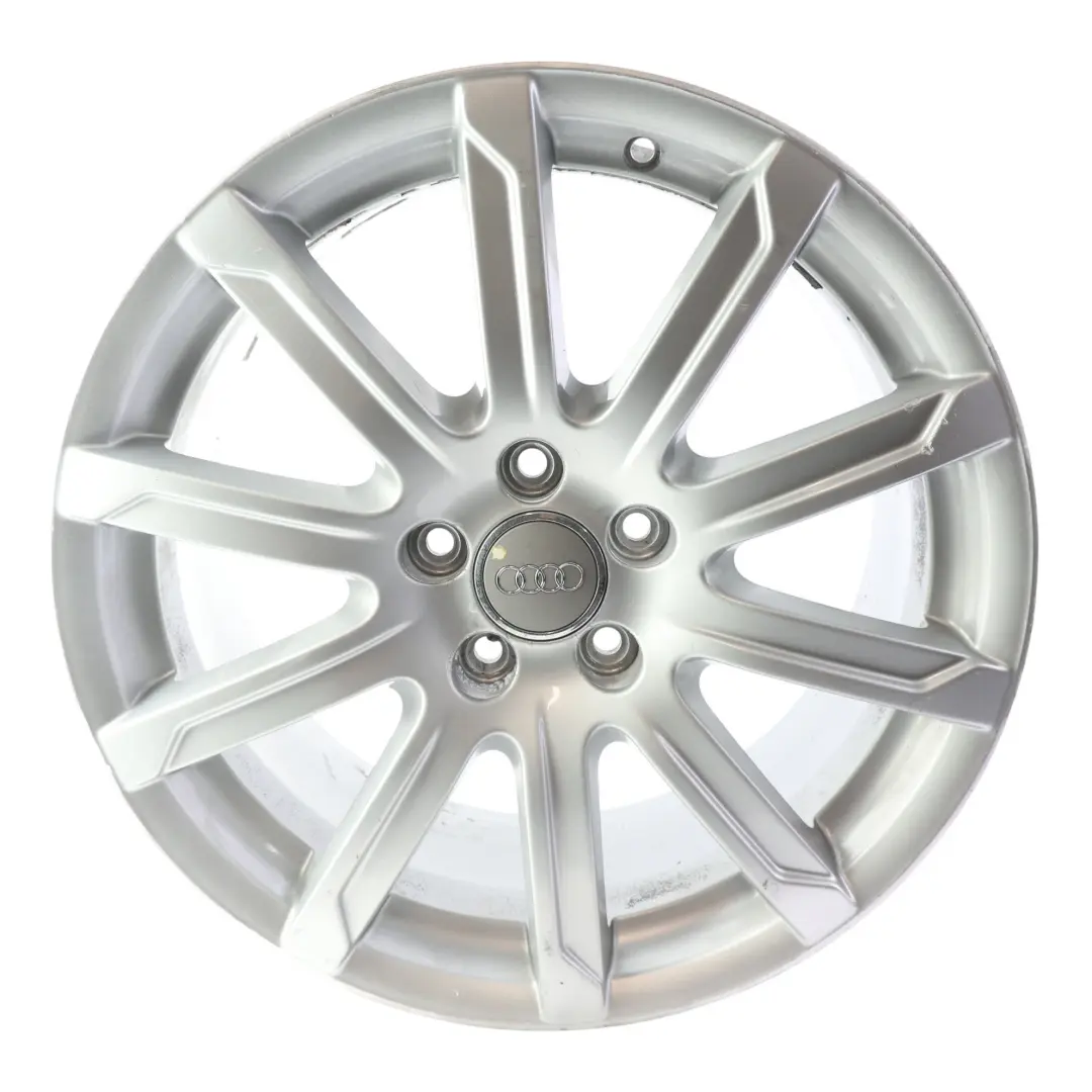 Audi A4 B8 8K Silver Wheel Alloy Rim 18" 8J ET:47 10-Spoke - SKU 8K0601025CB-4 - Part number 8K0601025CB