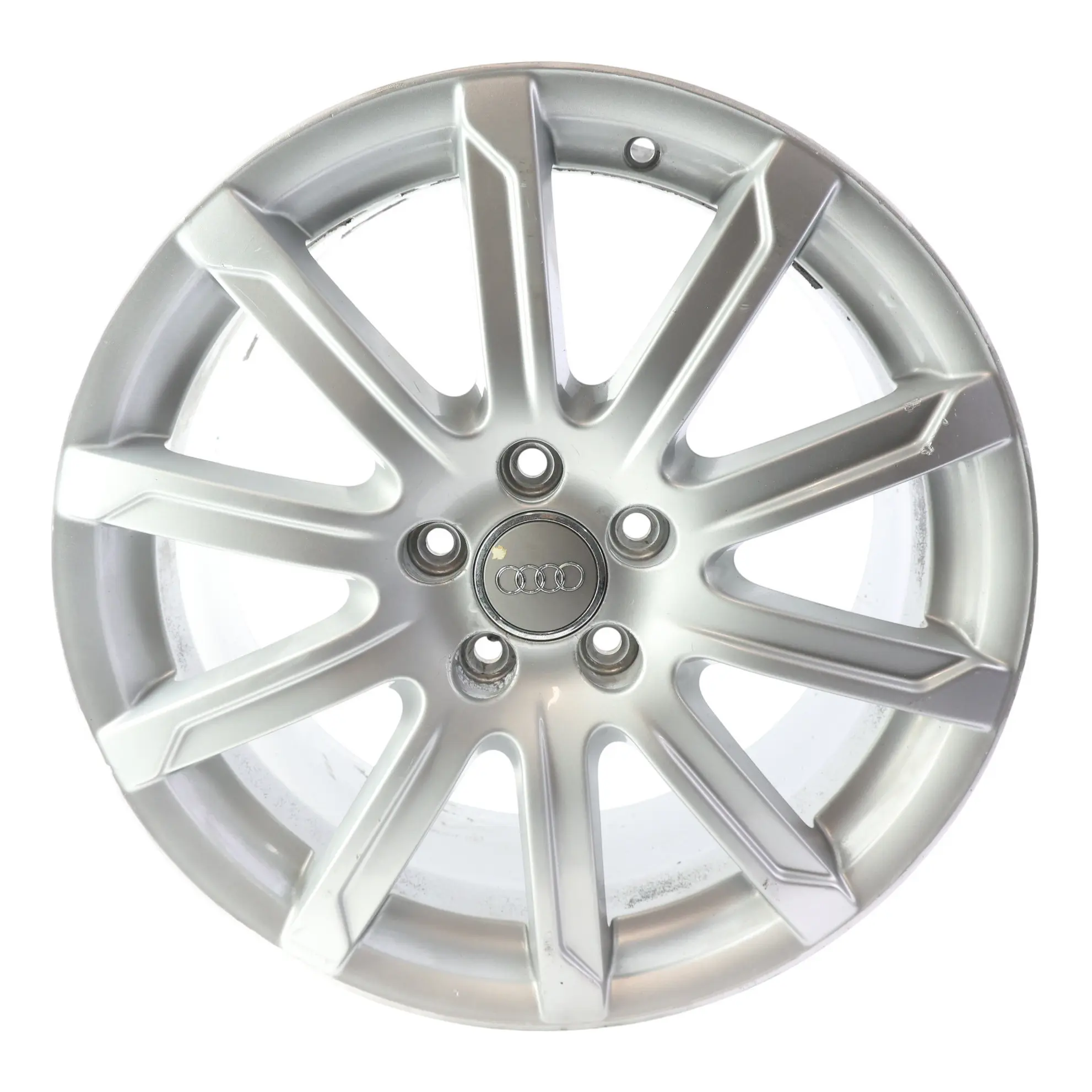 Audi A4 B8 8K Silver Wheel Alloy Rim 18" 8J ET:47 10-Spoke 8K0601025CB