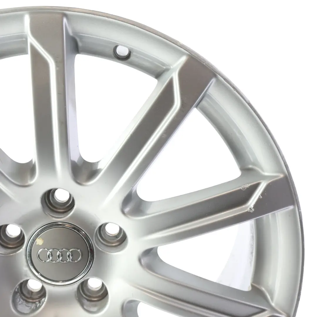 Audi A4 B8 8K Silver Wheel Alloy Rim 18" 8J ET:47 10-Spoke - SKU 8K0601025CB-4 - Part number 8K0601025CB