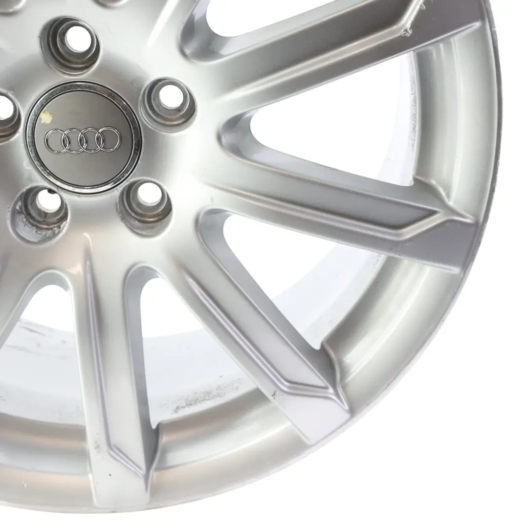Audi A4 B8 8K Silver Wheel Alloy Rim 18" 8J ET:47 10-Spoke - SKU 8K0601025CB-4 - Part number 8K0601025CB