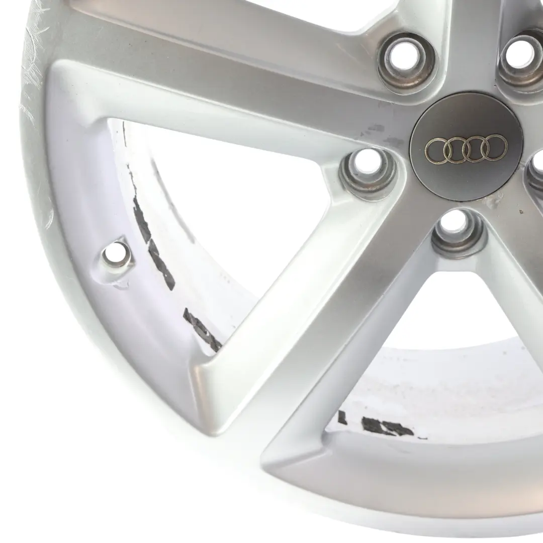 8K Silver Wheel Alloy Rim 18" ET:47 8J Star Spoke to Audi A4 B8 with Part number 8K0601025Q Audi A4 B8 8K Silver Wheel Alloy Rim 18" ET:47 8J Star Spoke - SKU 8K0601025Q-1 - Part number 8K0601025Q