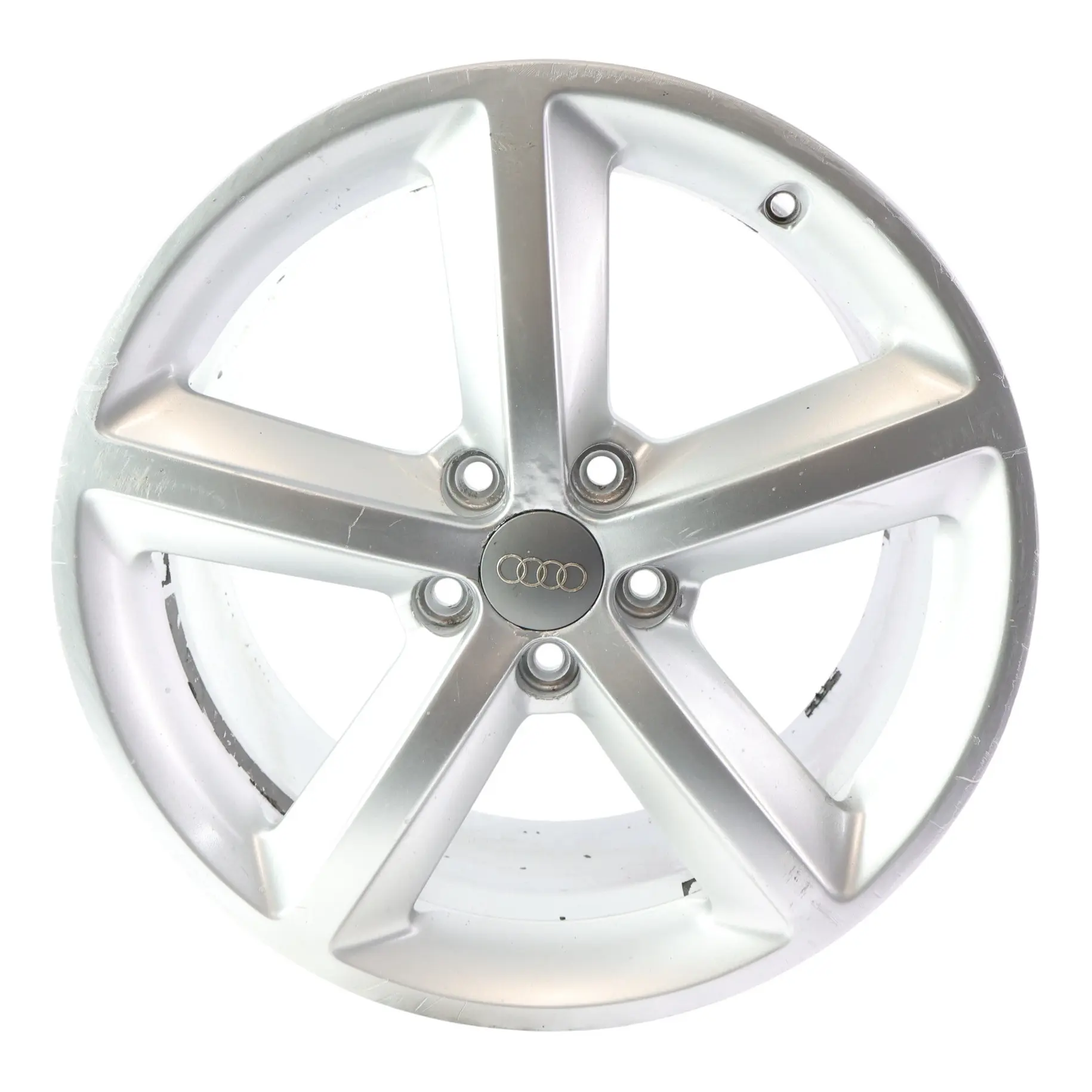 Audi A4 B8 8K Silver Wheel Alloy Rim 18" ET:47 8J Star Spoke 8K0601025Q