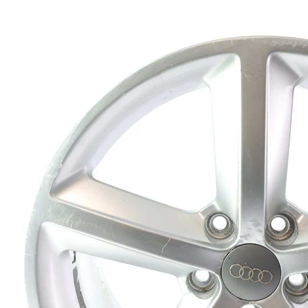 Audi A4 B8 8K Silver Wheel Alloy Rim 18" ET:47 8J Star Spoke - SKU 8K0601025Q-3 - Part number 8K0601025Q
