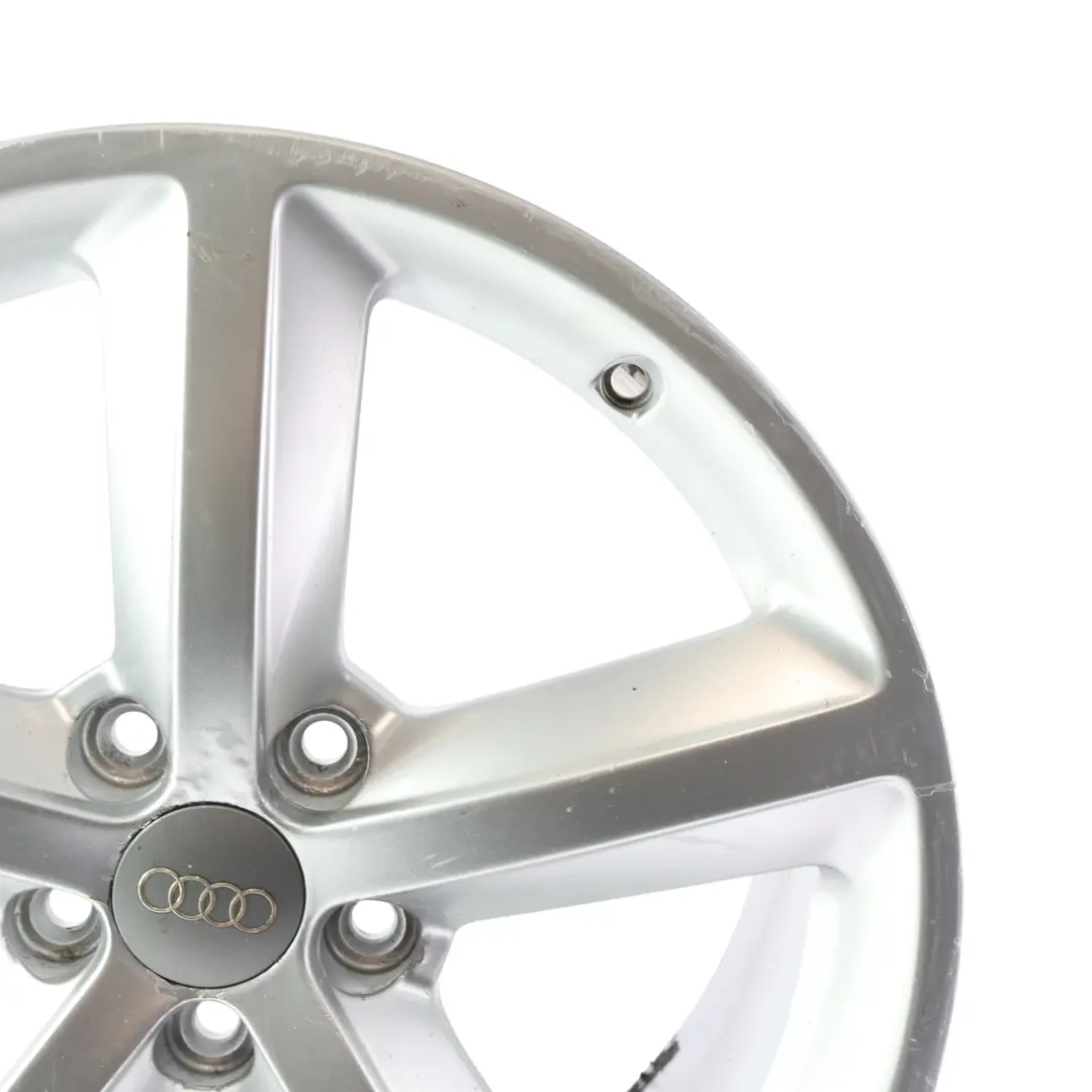 Audi A4 B8 8K Silver Wheel Alloy Rim 18" ET:47 8J Star Spoke - SKU 8K0601025Q-3 - Part number 8K0601025Q
