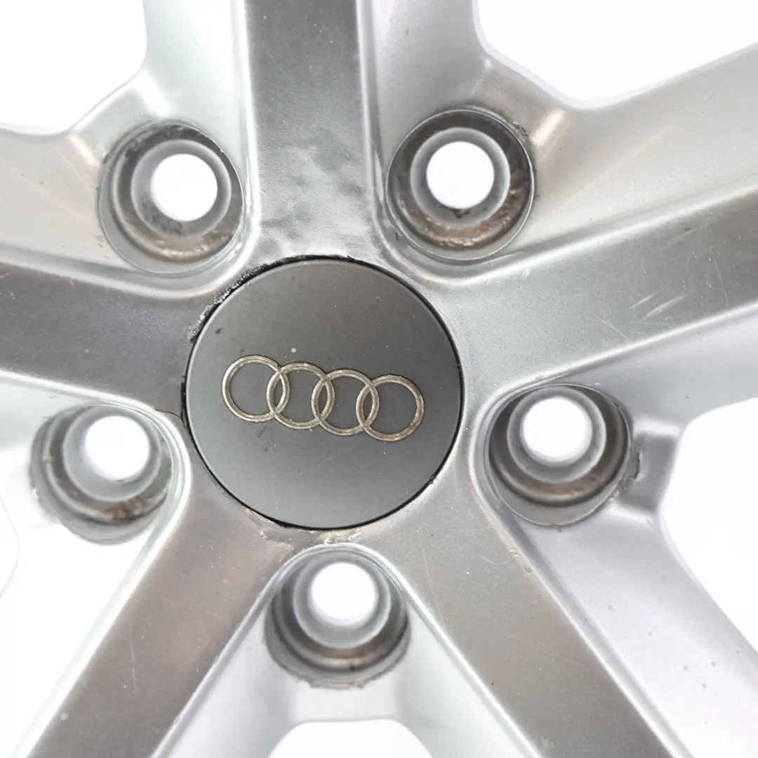Audi A4 B8 8K Silver Wheel Alloy Rim 18" ET:47 8J Star Spoke - SKU 8K0601025Q-3 - Part number 8K0601025Q