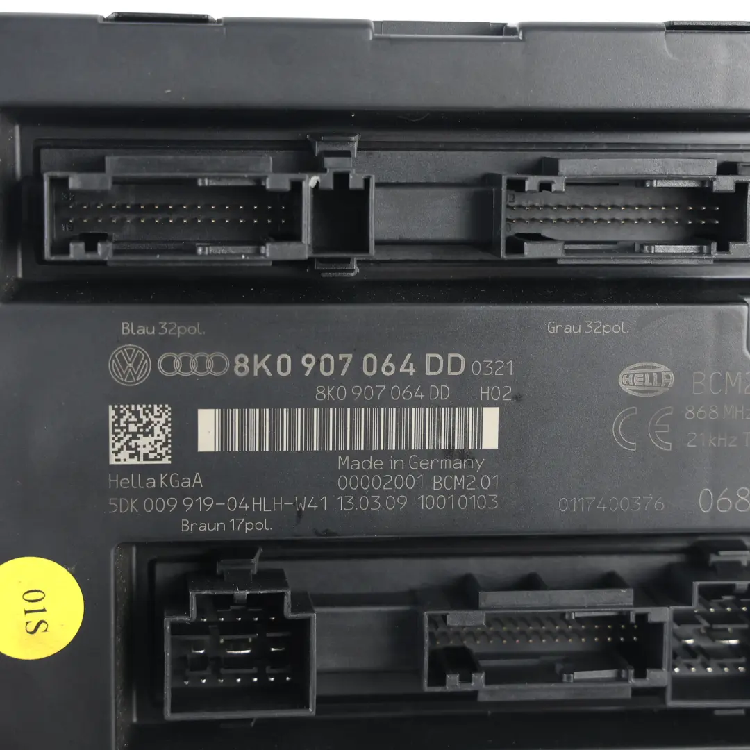 Audi A4 B8 A5 8T Body Control Module BCM Comfort Control Unit - SKU 8K0907064DD - Part number 8K0907064DD