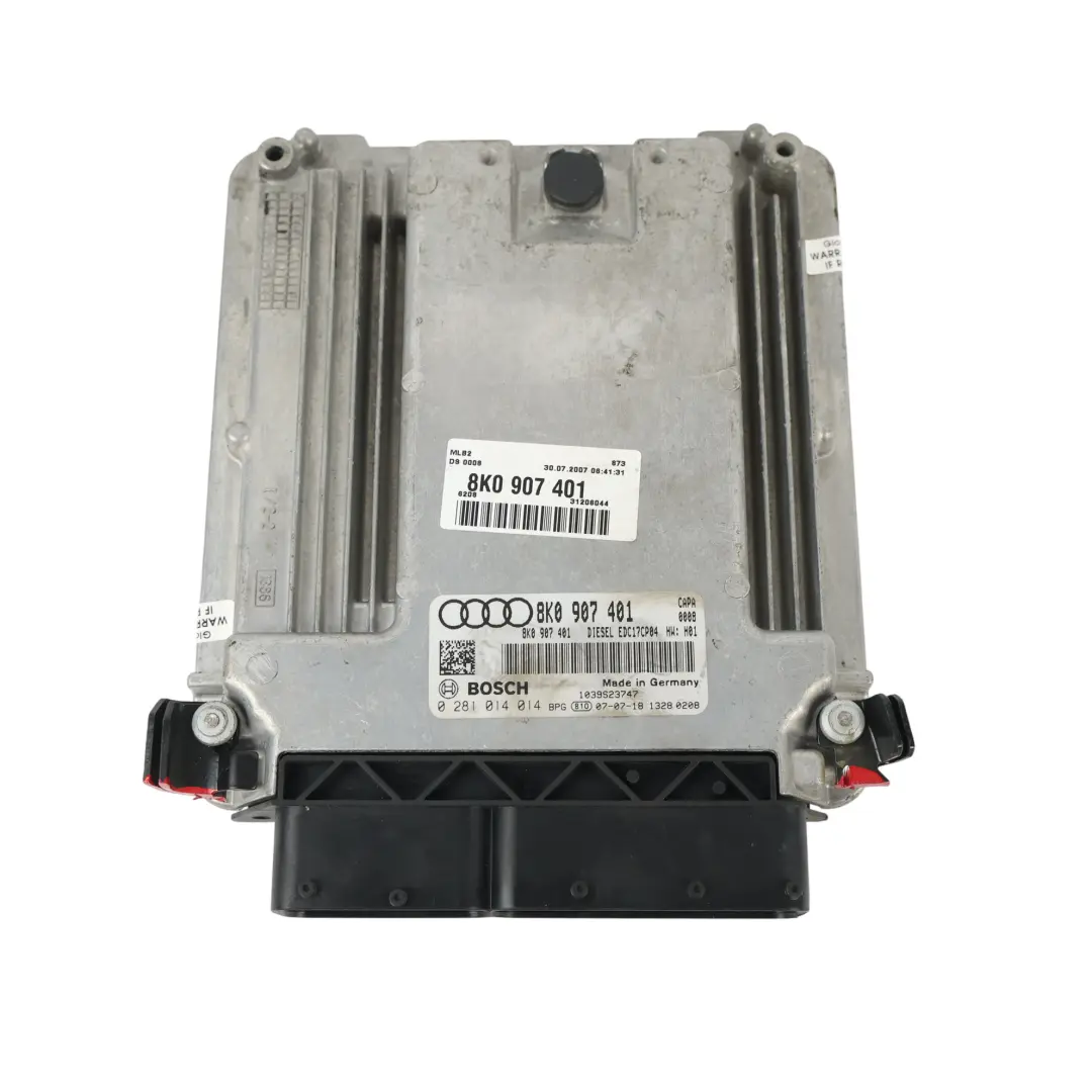 Audi A5 8T 3.0 TDI CAPA Quattro 239HP ECU Control Motor Manual - SKU 8K0907401 - Número de pieza 8K0907401