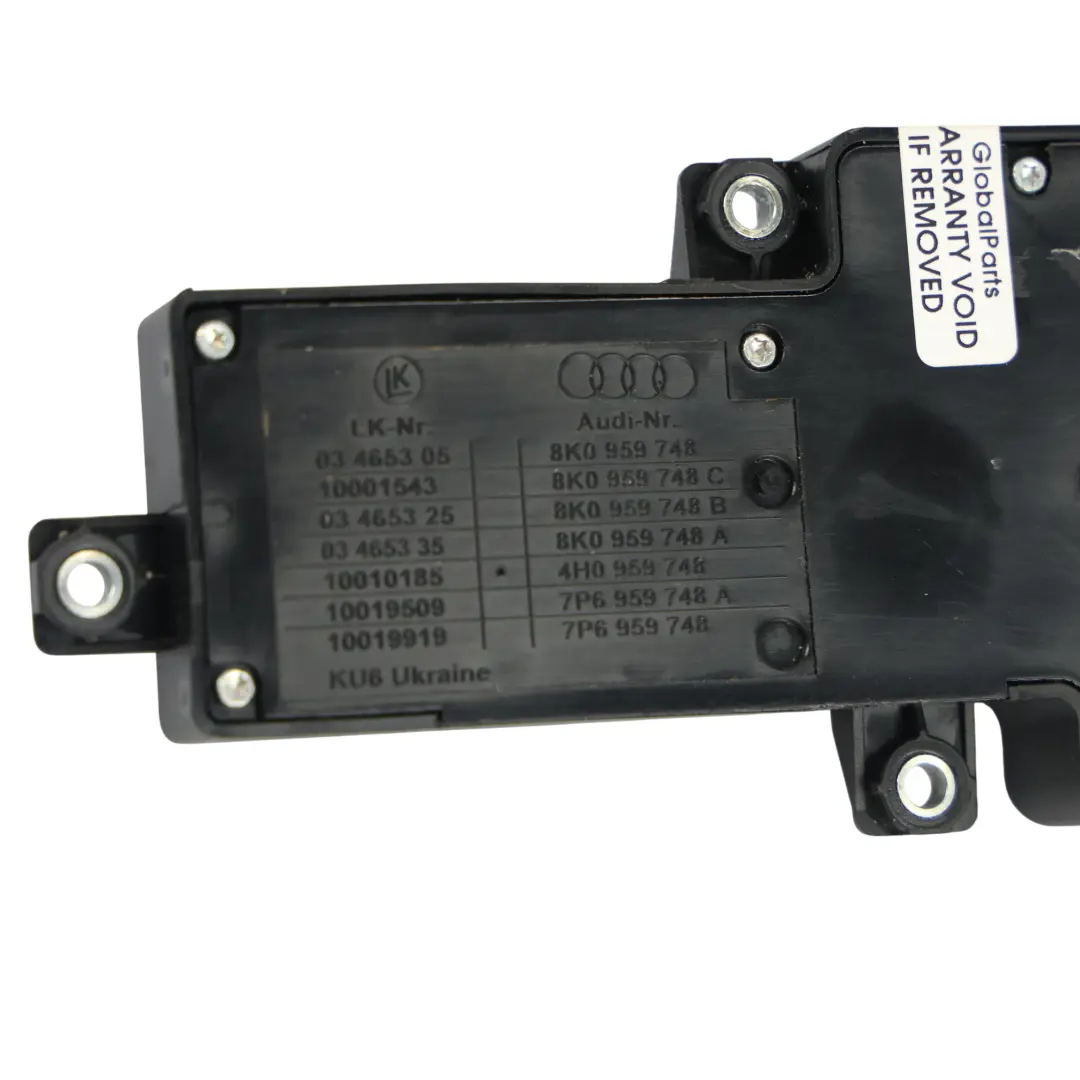 Front Seat Adjustment Switch Right O/S Control Panel to Audi A8 D4 with Part number 8K0959748 Audi A8 D4 Front Seat Adjustment Switch Right O/S Control Panel - SKU 8K0959748 - Part number 8K0959748