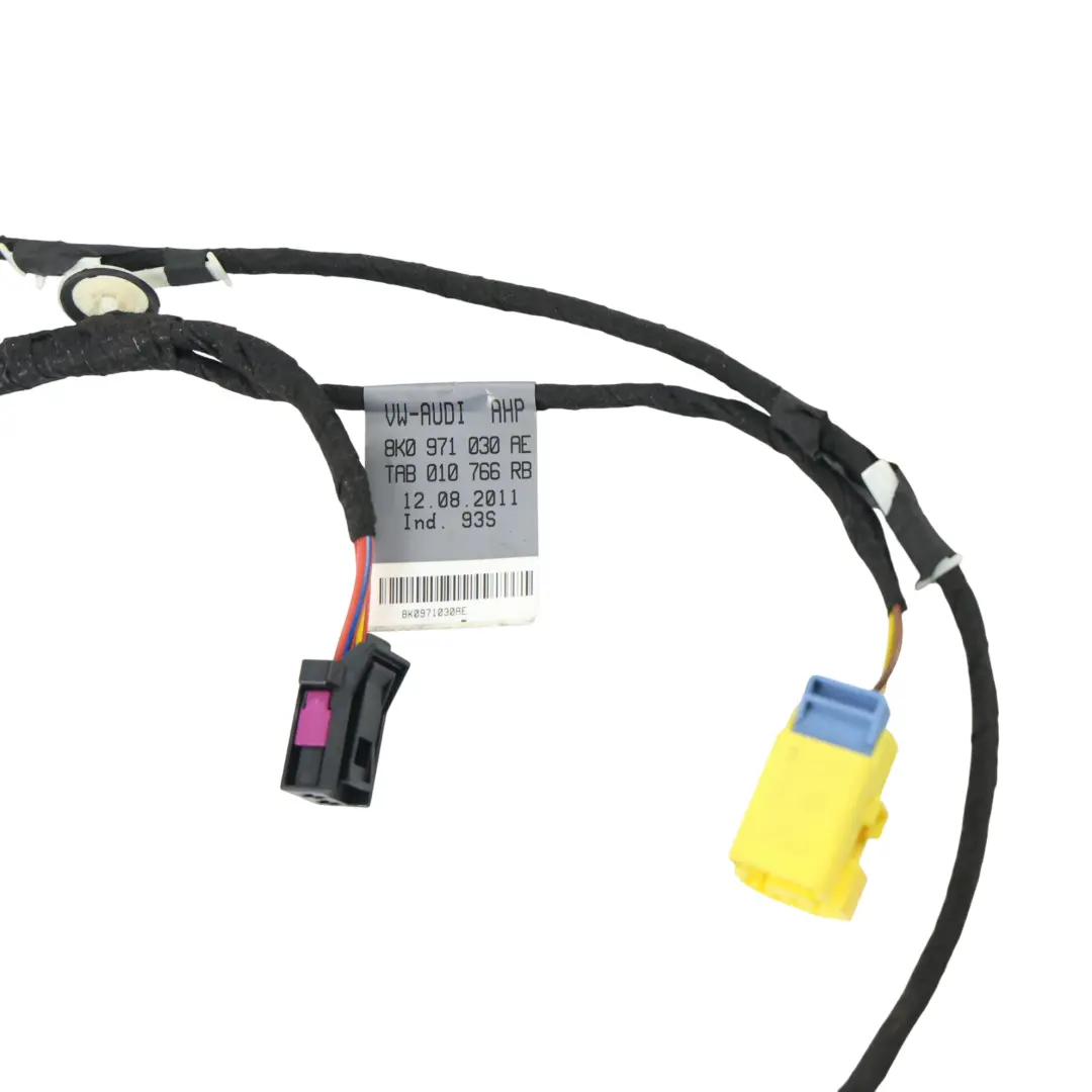 Cablaggio Porta Anteriore Sinistra per Audi A4 8K2 B8 con numero di parte 8K0971030AE Audi A4 8K2 B8 Cablaggio Porta Anteriore Sinistra - SKU 8K0971030AE - Numero di parte 8K0971030AE