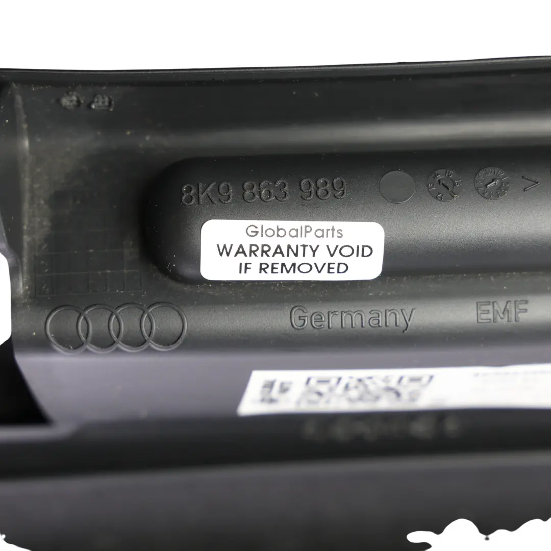 Forro Maletero Panel Moldura Trasero Izquierdo para Audi A4 B8 con número de pieza 8K9863989 Audi A4 B8 Forro Maletero Panel Moldura Trasero Izquierdo - SKU 8K9863989 - Número de pieza 8K9863989
